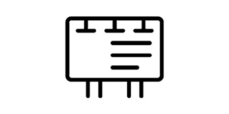 Icono de señal en blanco y negro.
